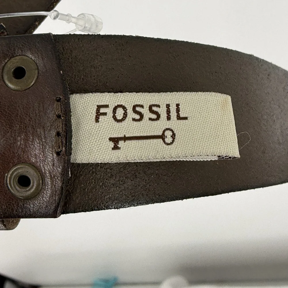 Fossil Segmented Bridle Style Women’s Brown Leather Belt Medium 40”